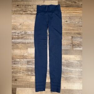 Fabletics SculptKnit High Rise 7/8 Leggings Navy Compression XS S